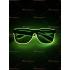 Toptan led ışıklı glow pilli parlayan parti gözlükleri yeşil