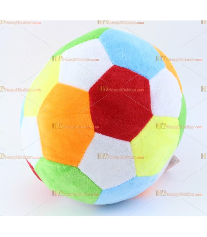 Toptan peluş renkli çınçınlı futbol topu