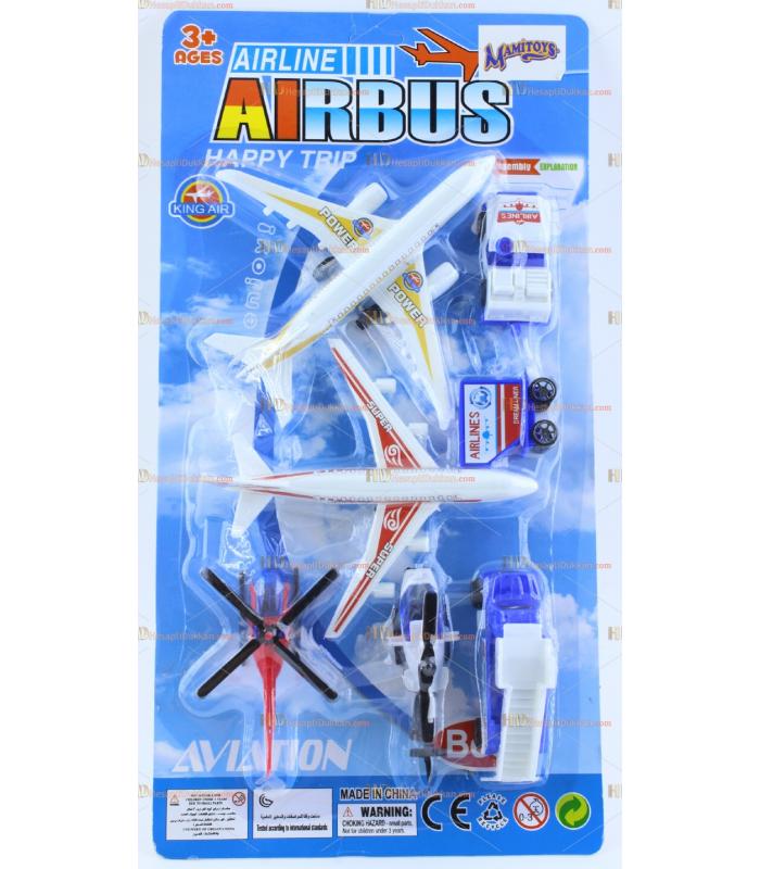 Toptan oyuncak iki uçaklı hava alanı seti