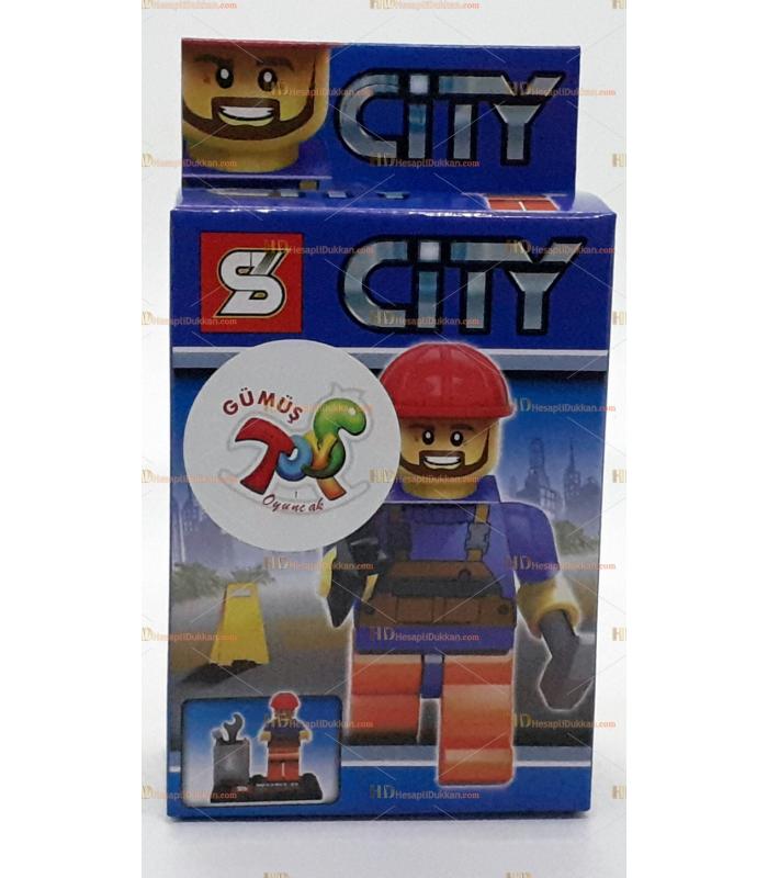 Toptan oyuncak lego figür işçi