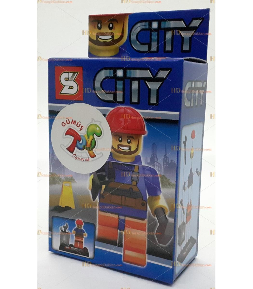 Toptan Oyuncak Lego Figur Isci