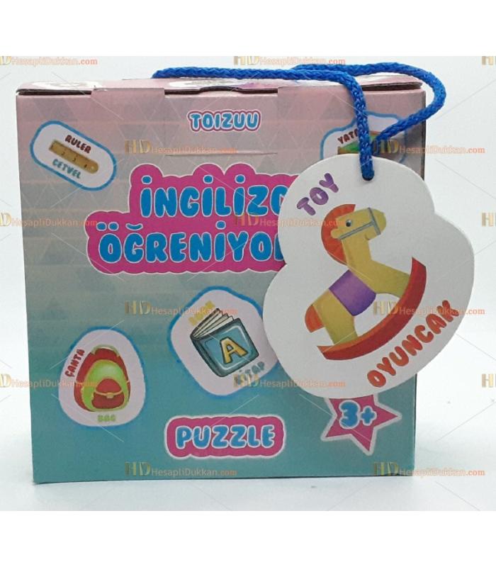 Toptan ingilizce öğreniyorum eğitici puzzle kartlar 