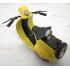 Toptan oyuncak çek bırak metal sesli ışıklı motosiklet sarı