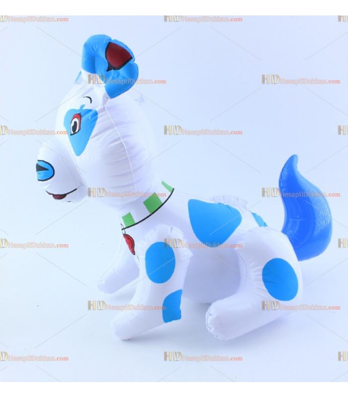 Toptan plastik hayvan şişme balon mavi beyaz köpek