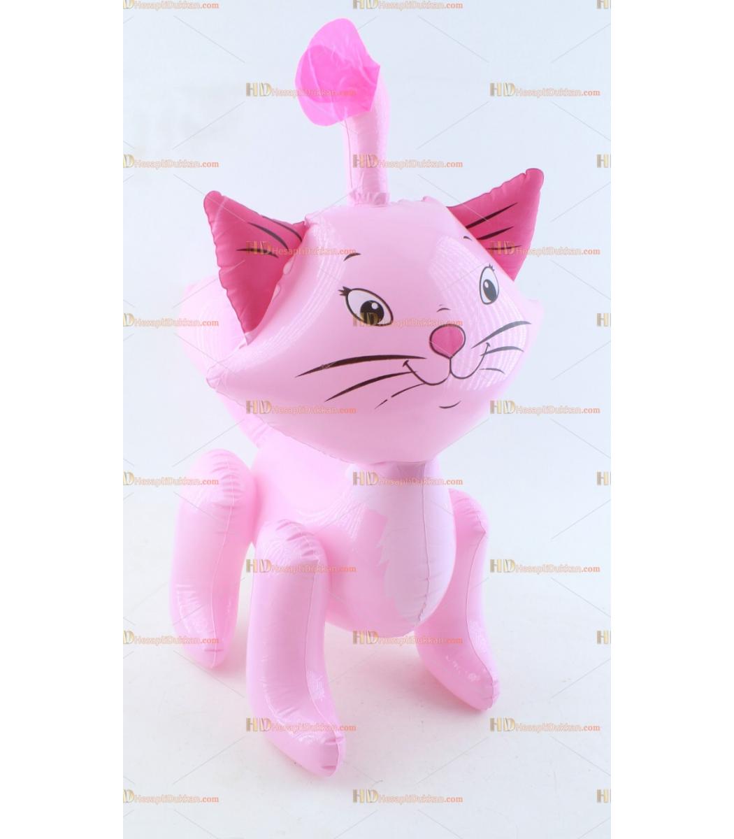 toptan plastik hayvan sisme balon pembe kedi
