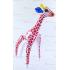 Toptan plastik hayvan şişme balon zürafa kırmızı beyaz