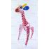 Toptan plastik hayvan şişme balon zürafa kırmızı beyaz