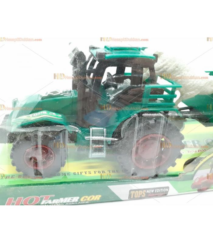 Yeşil hayvanlı traktör oyuncak toptan