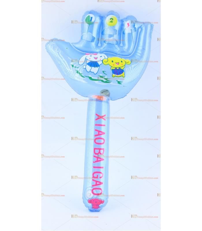 Toptan plastik hayvan şişme balon el şeklinde mavi