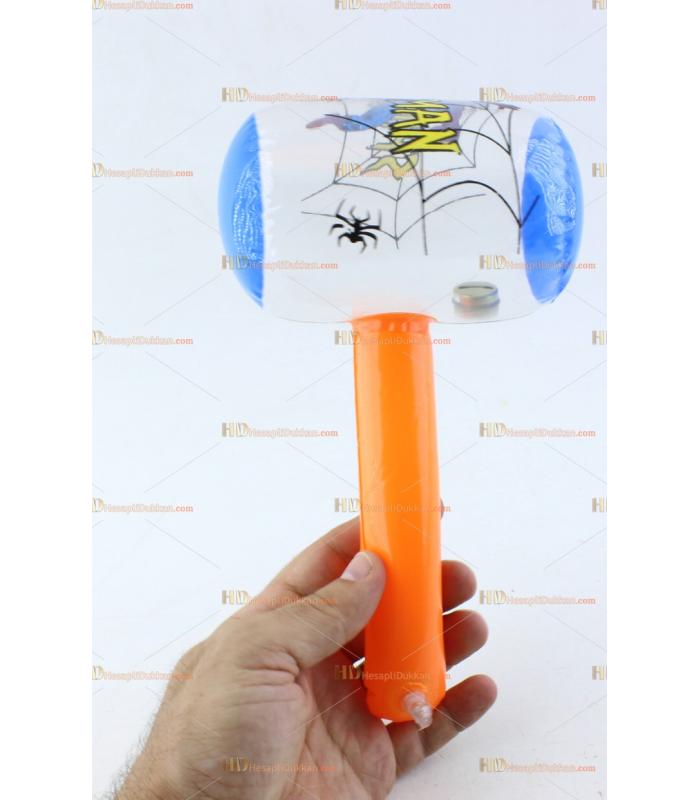 Toptan plastik hayvan şişme balon spider man çekiç