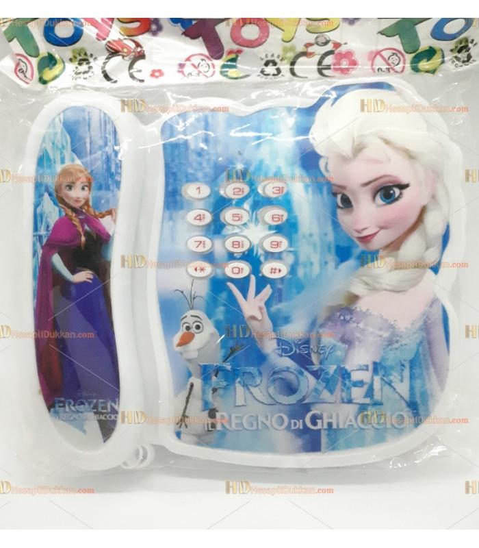 Toptan 3d telefon sesli müzikli kablolu frozen