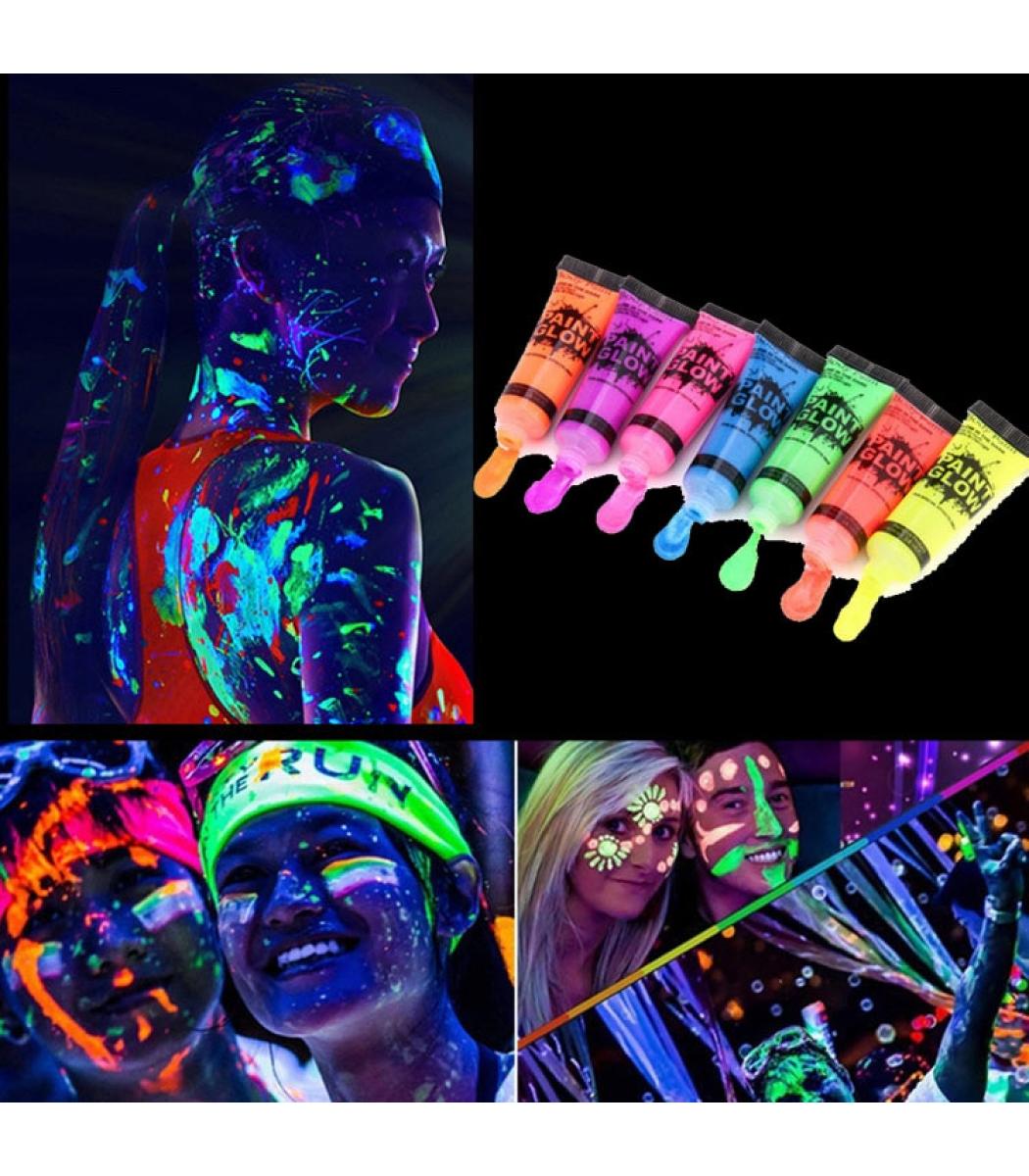 Neon Glow Karanlikta Parlayan Yuz Vucut Boyasi