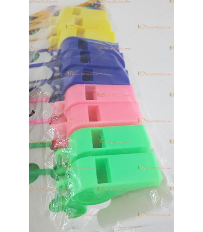 Renkli plastik ipli düdük fırsat ürünü SM7070