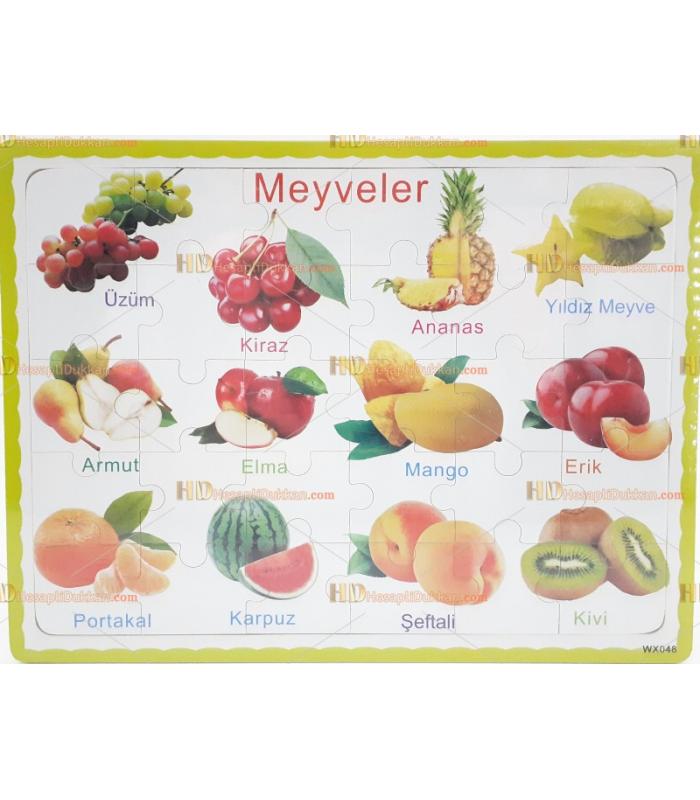 Ahşap puzzle meyveler Türkçe toptan fiyatı