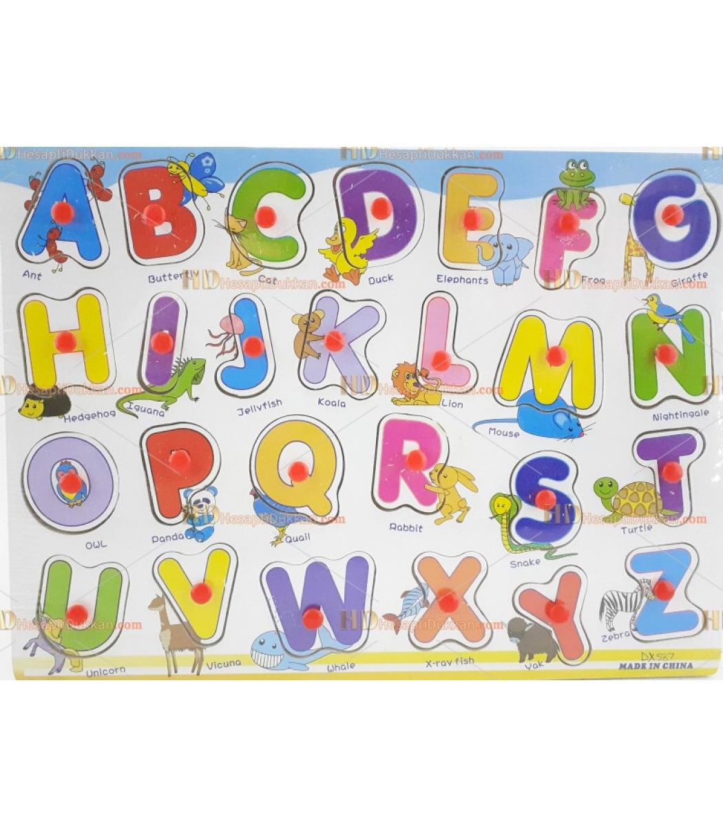 Ahsap Puzzle Ingilizce Kelime Sekil Alfabe