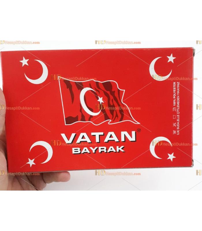Toptan kumaş bayrak 60 x 90 kutulu Türk bayrağı