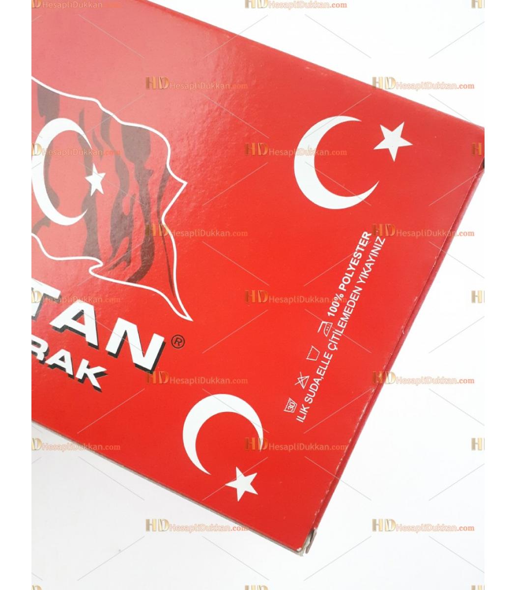 Toptan Kumas Bayrak 60 X 90 Kutulu Turk Bayragi