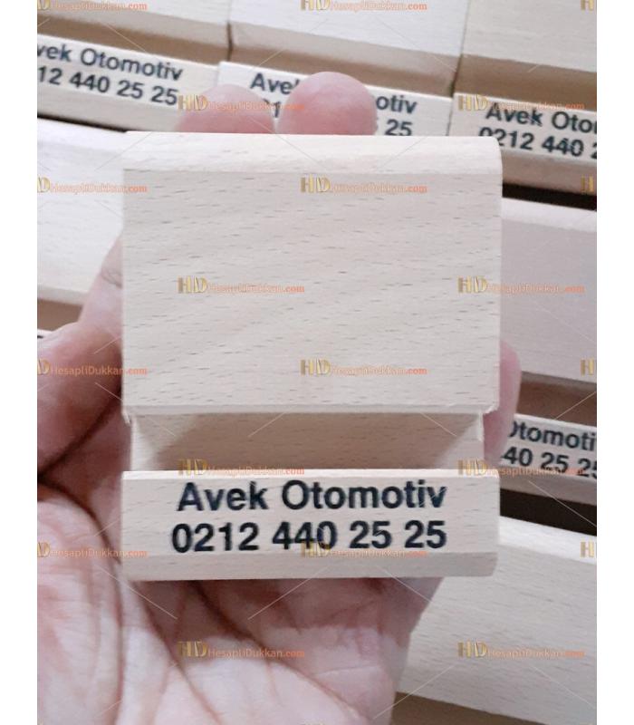 Promosyon ahşap cep telefonu standı baskı logo lazer
