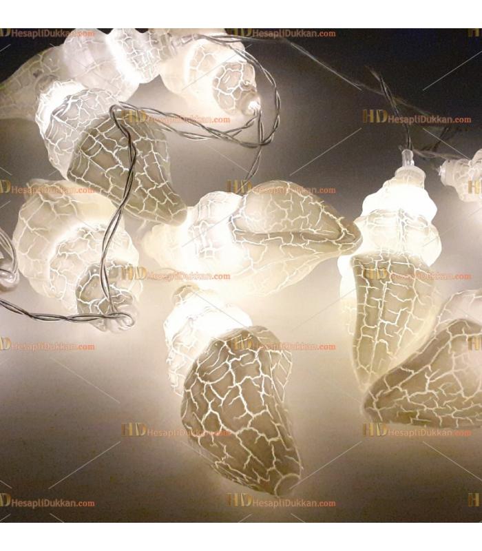 Deniz kabuğu yılbaşı ışığı 2 metre 10 led