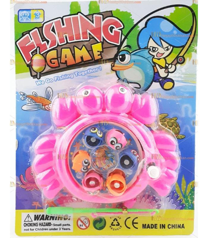 Mini olta balık avlama oyuncak pembe
