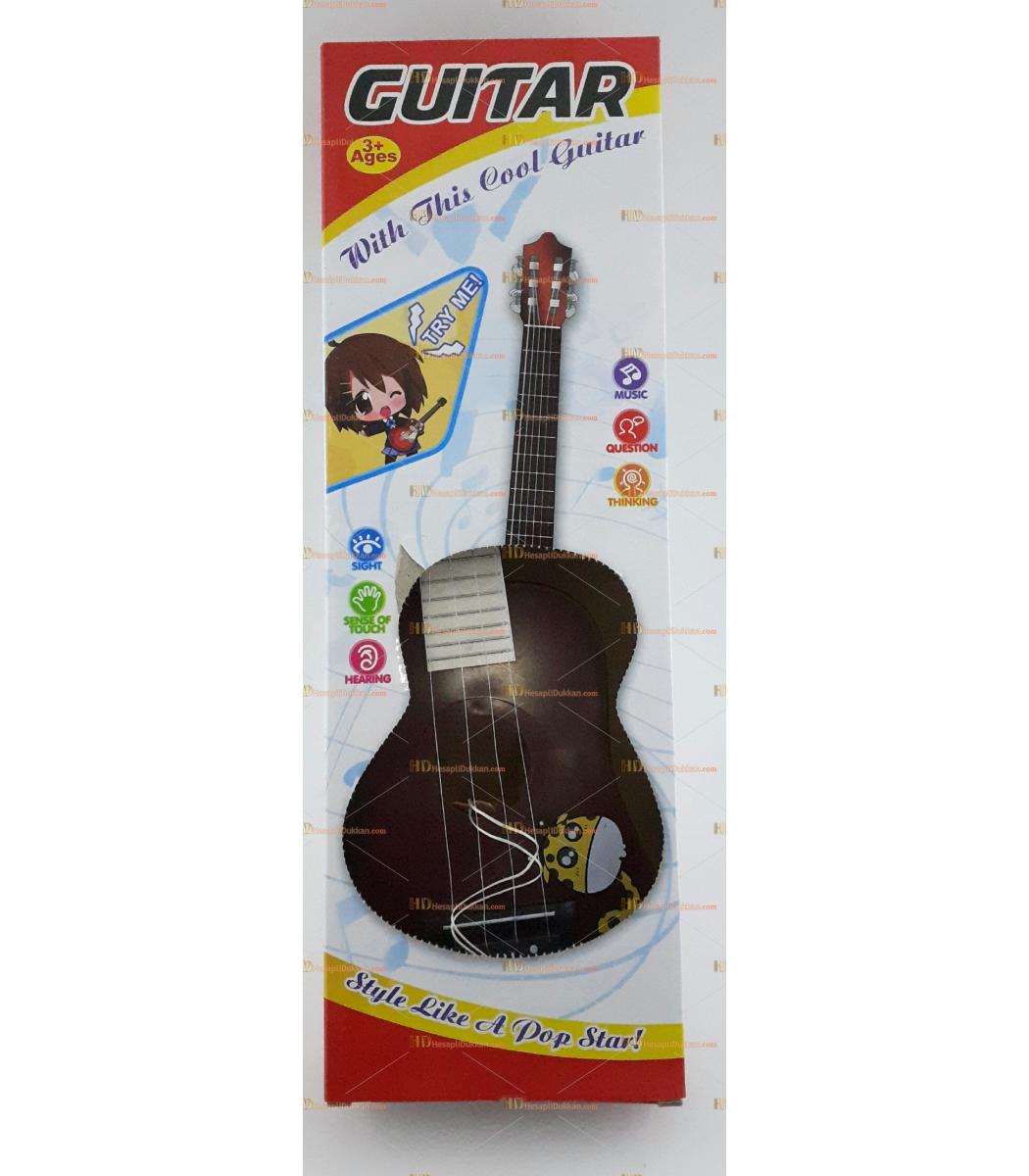 Oyuncak Gitar Ahsap Gorunumlu Toptan