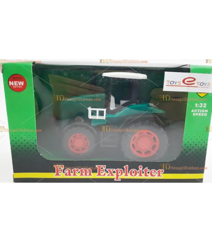 Toptan traktör oyuncak kutulu yeşil