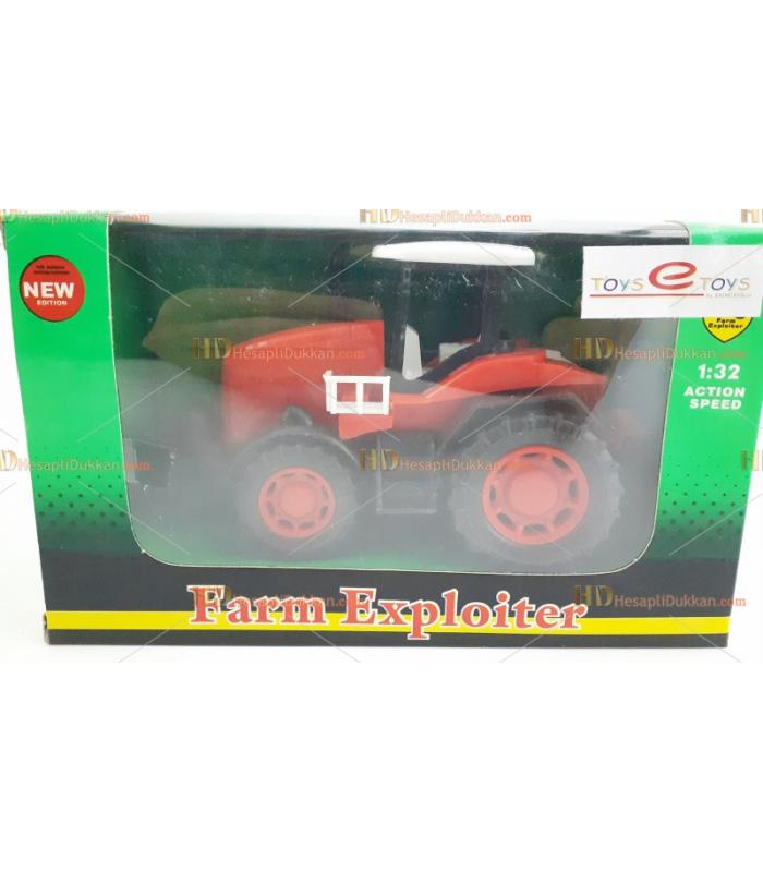 Toptan traktör oyuncak kutulu kırmızı