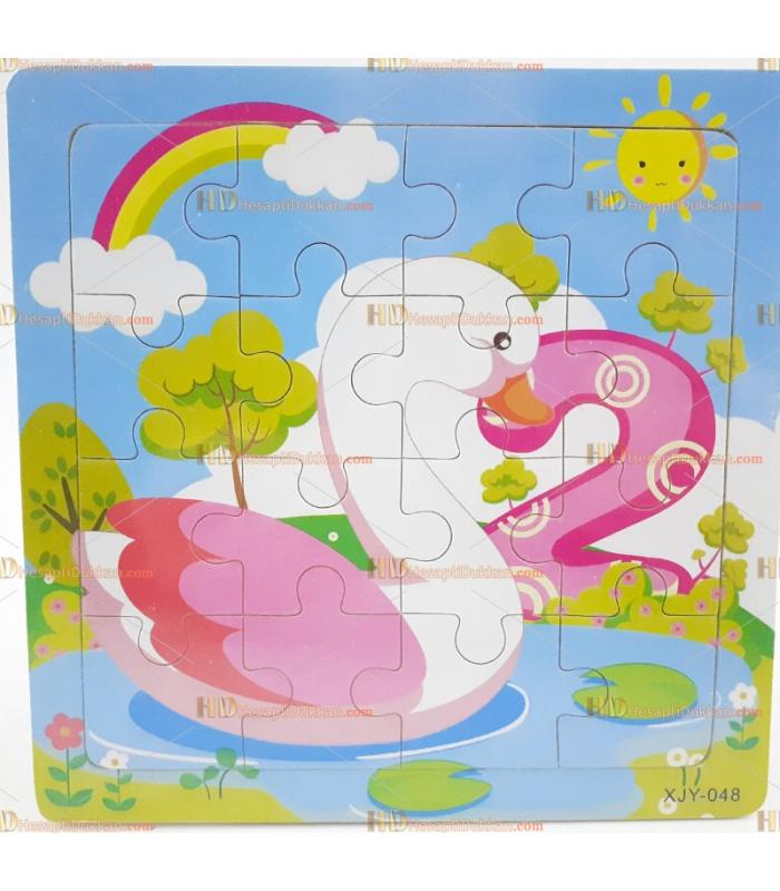 Toptan yapboz puzzle ahşap oyuncak sevimli kuğu