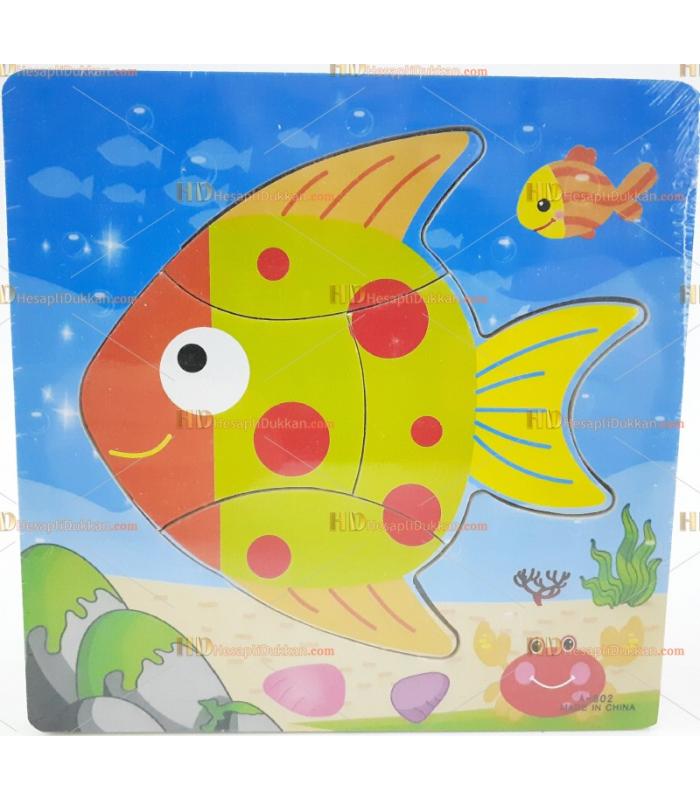 Toptan yapboz puzzle ahşap oyuncak sevimli balık