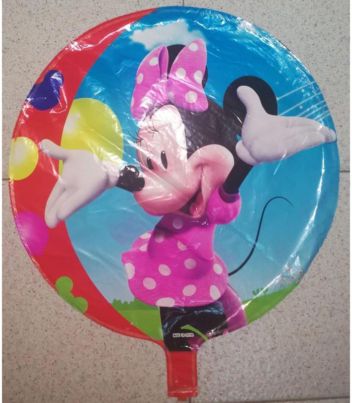 Toptan Yuvarlak Minnie Folyo balon