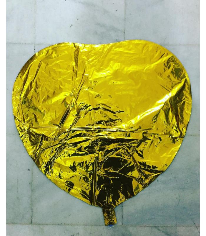 Toptan Büyük Sarı Kalp folyo balon