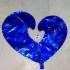Toptan Jumbo boş kalp mavi folyo balon