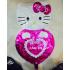 Toptan Büyük Hello Kitty Kalp folyo balon