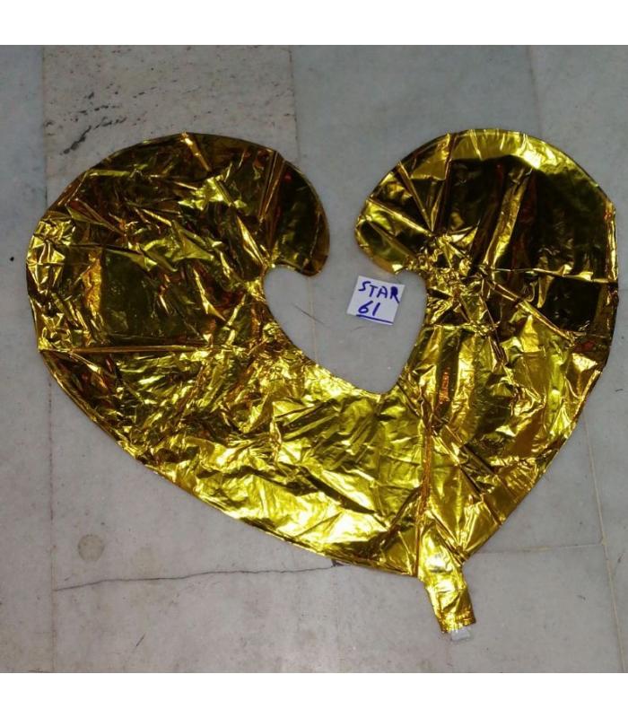 Toptan Jumbo boş kalp sarı folyo balon