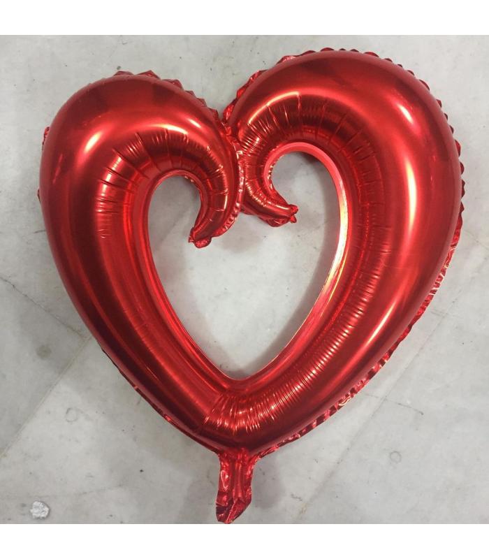 Toptan Jumbo boş kalp kırmızı folyo balon