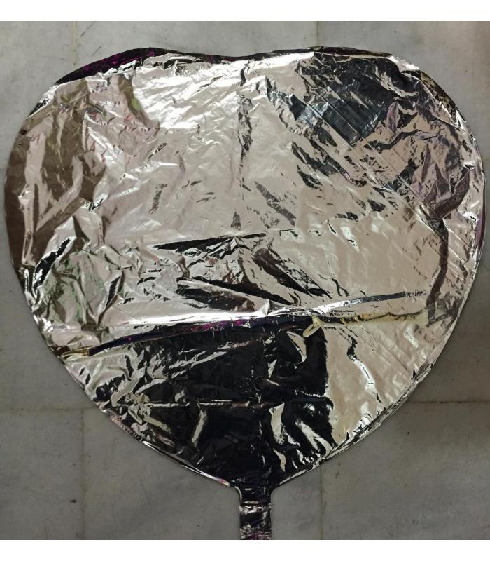 Toptan Büyük Gümüş Kalp folyo balon