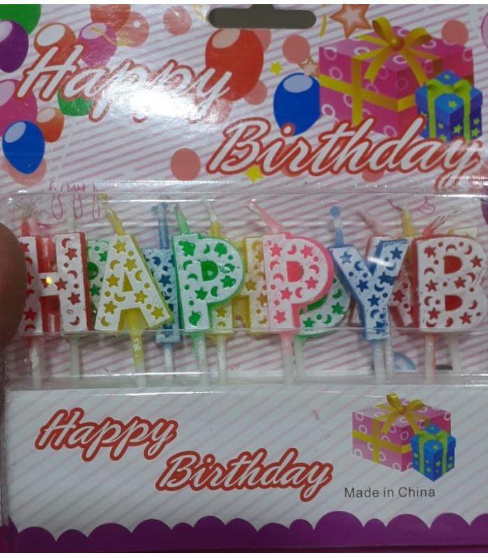 Toptan pasta mumu happy birthday renkli yıldızlı