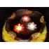 Suda yüzen sensörlü pilli mum lotus çiçeği havuz feneri