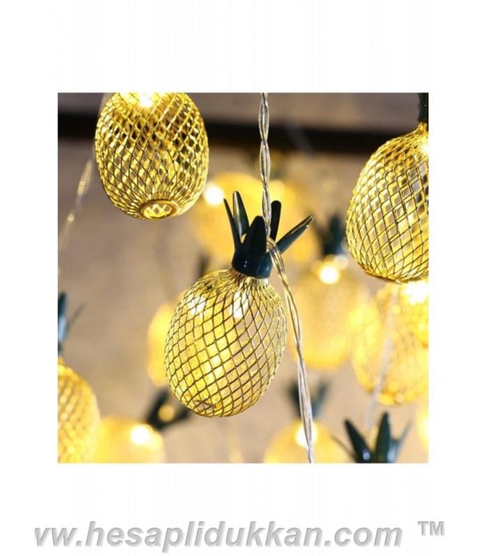 TOPTAN DEKORATİF 3D ANANAS AMPÜLLÜ LED AYDINLATMA 10 LEDLİ