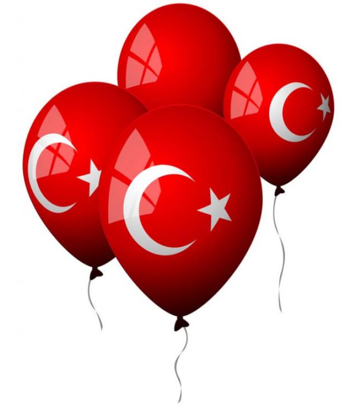 Toptan Türk bayraklı balon