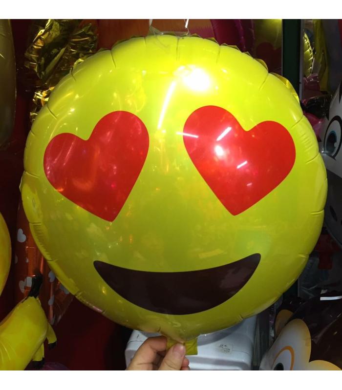 2023 Toptan Küçük folyo uçan balon Kalp Göz Emoji