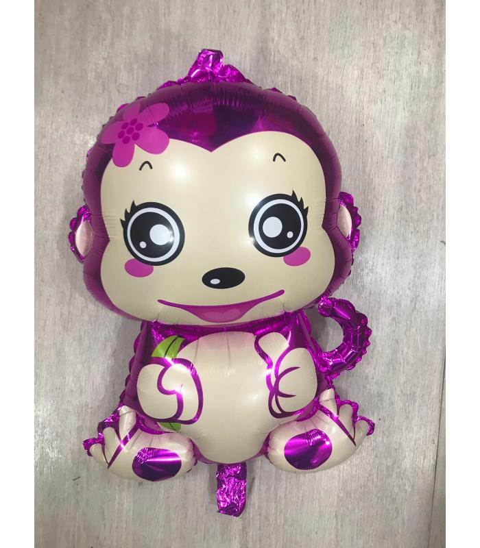 2023 Toptan Orta folyo uçan balon Pembe Maymun