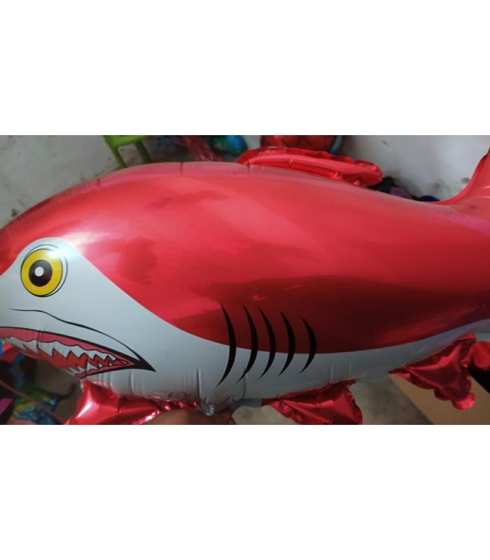 2023 Toptan büyük folyo uçan balon kırmızı düz köpek balığı