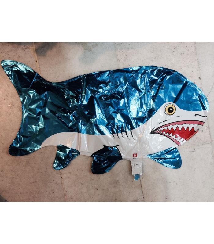 2023 Toptan büyük folyo uçan balon Mavi köpek balığı
