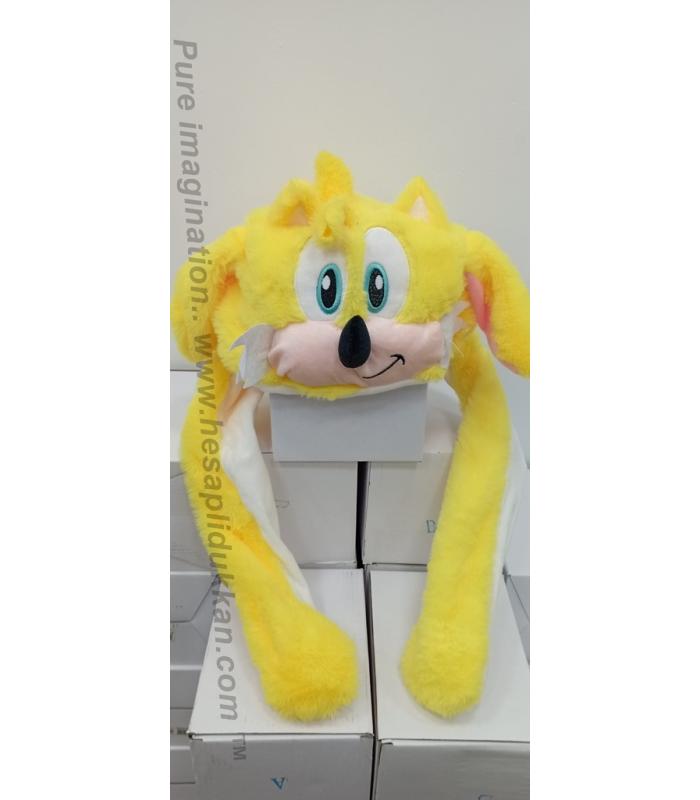 Toptan kulakları oynayan ışıklı Sonic Tails şapka