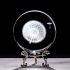 3D lazer Işıklı Kristal Küre Dandelion Flower 80 mm