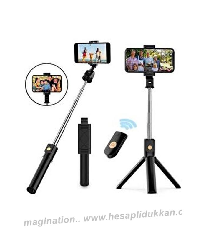 Tripod Selfi Kumandalı Bluetooth Selfie