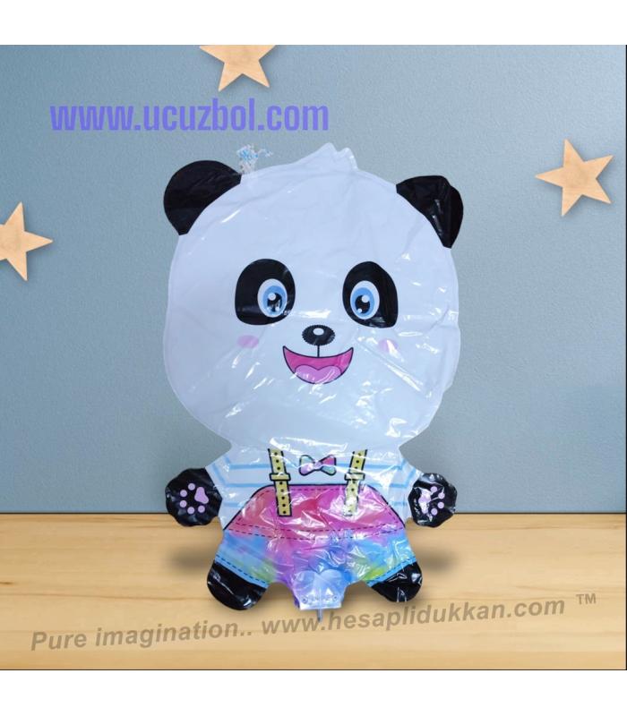 Toptan çubuklu sopalı folyo hayvanlı balon Panda
