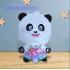 Toptan çubuklu sopalı folyo hayvanlı balon Panda