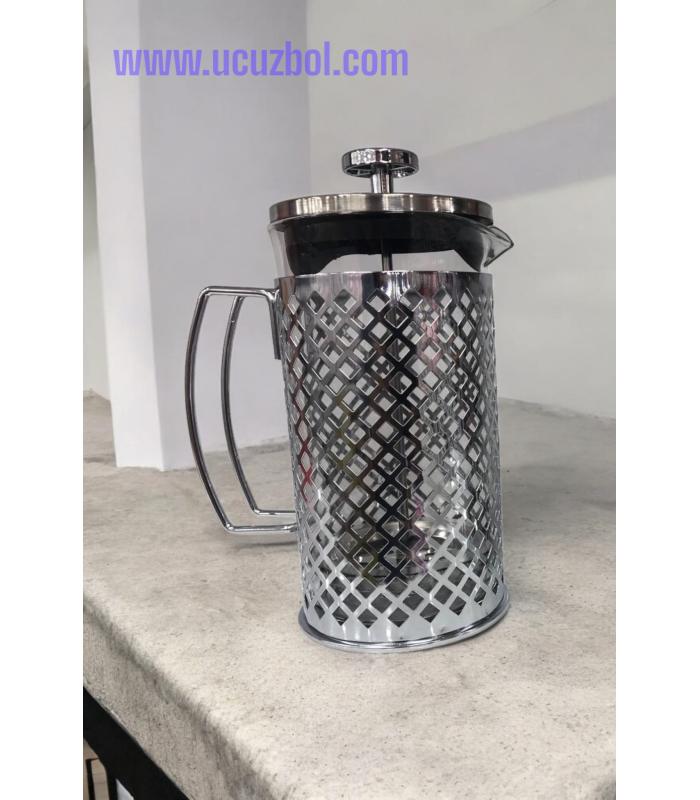 Toptan 350ml Paslanmaz Çelik French Press Kahve Demliği metal kapak